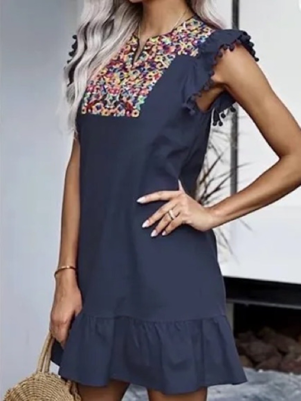 Kirundo Embroidered Mini Dress. NWT. Large